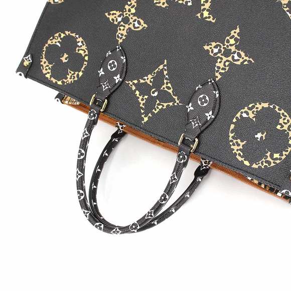 Louis Vuitton Monogram Jungle Onthego GM Tote Shoulder Bag Noir - Picture 5 of 8